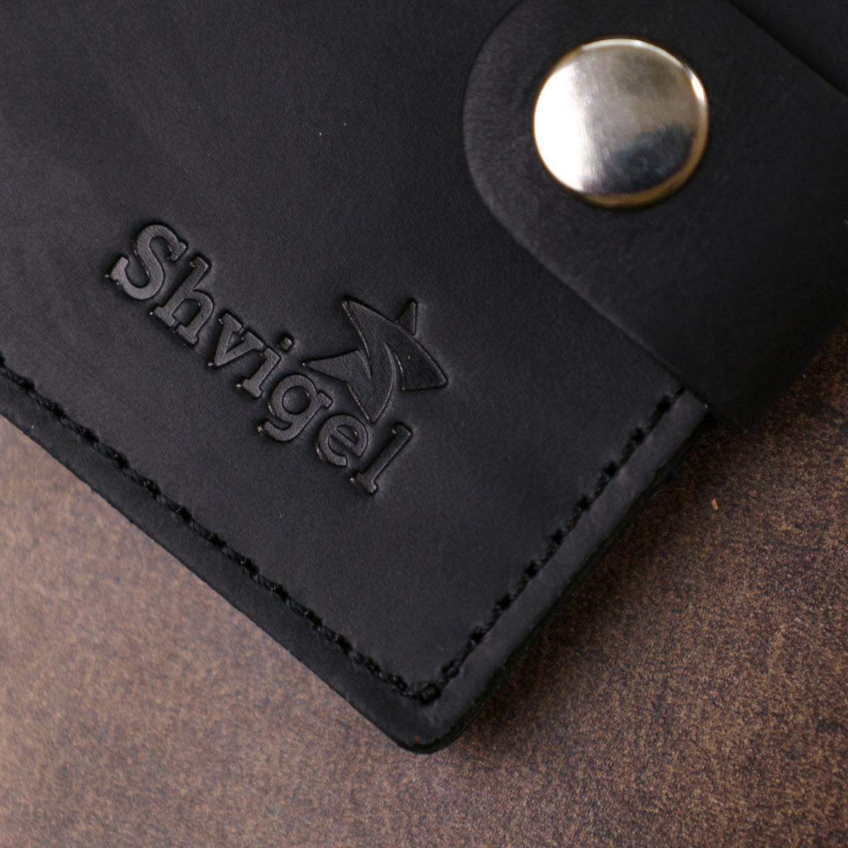 Men's Vintage Matte Wallet SHVIGEL 16453 Black 100% Genuine Leather Craftsmanship