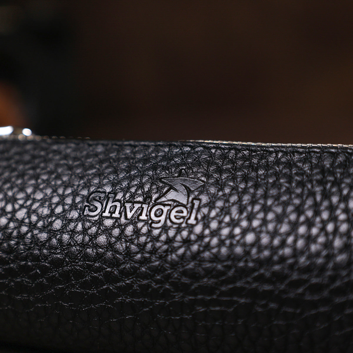 Unisex Leather Key Holder SHVIGEL 16536 Black Made from Natural Leather for Keys