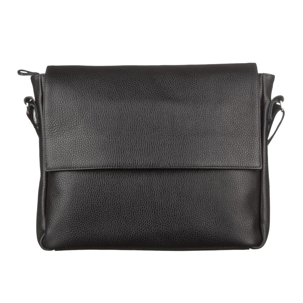 Leather Bag SHVIGEL 11043 Black - Made in Ukraine, Genuine Leather Material, Stylish Design