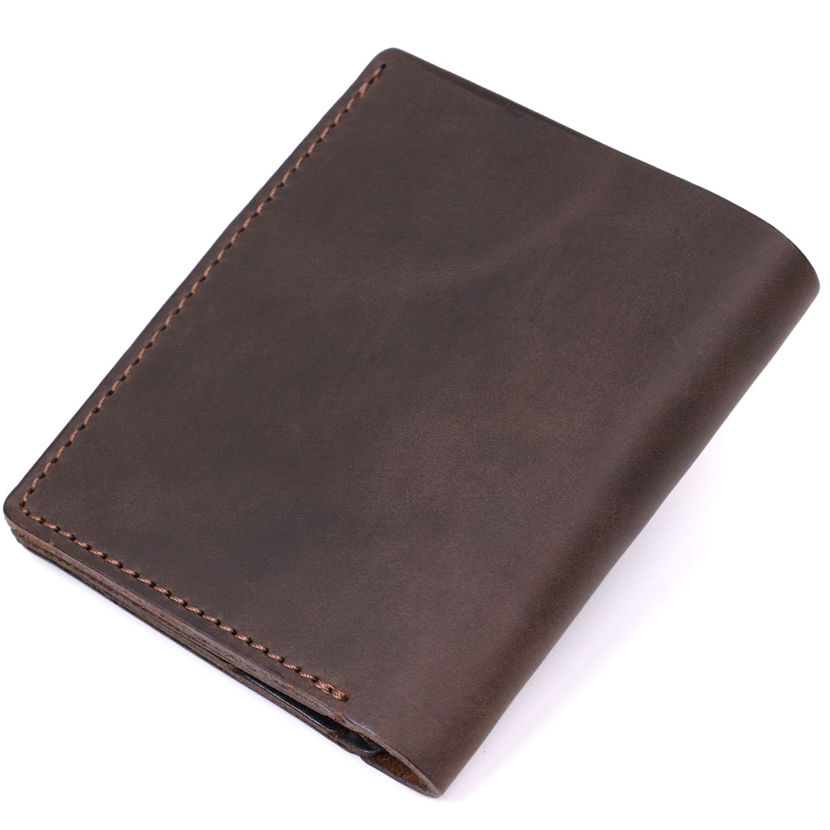 Leather Men's Wallet SHVIGEL 16475 Brown Premium Natural Leather - Ukrainian Craftsmanship