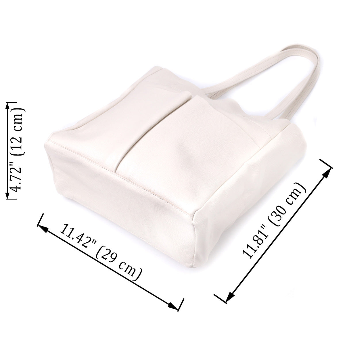 Spacious SHVIGEL Leather Shopper Bag 22843 Beige Made in Ukraine – Durable Design