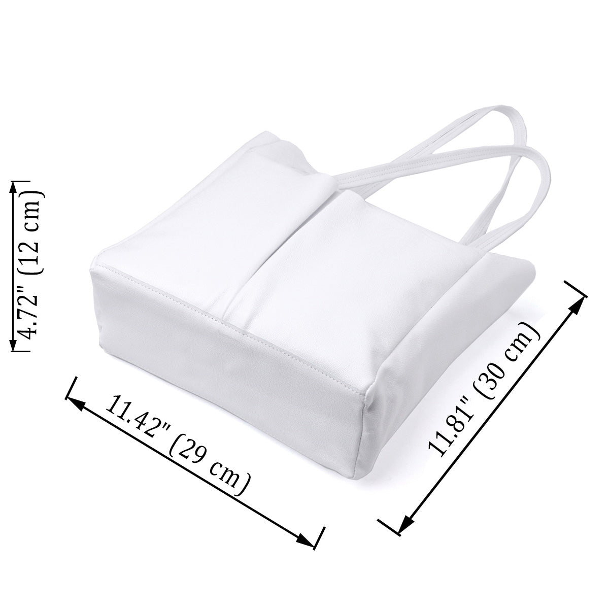 Practical White Leather Shopper Bag SHVIGEL 22844 - Made in Ukraine, Premium Quality