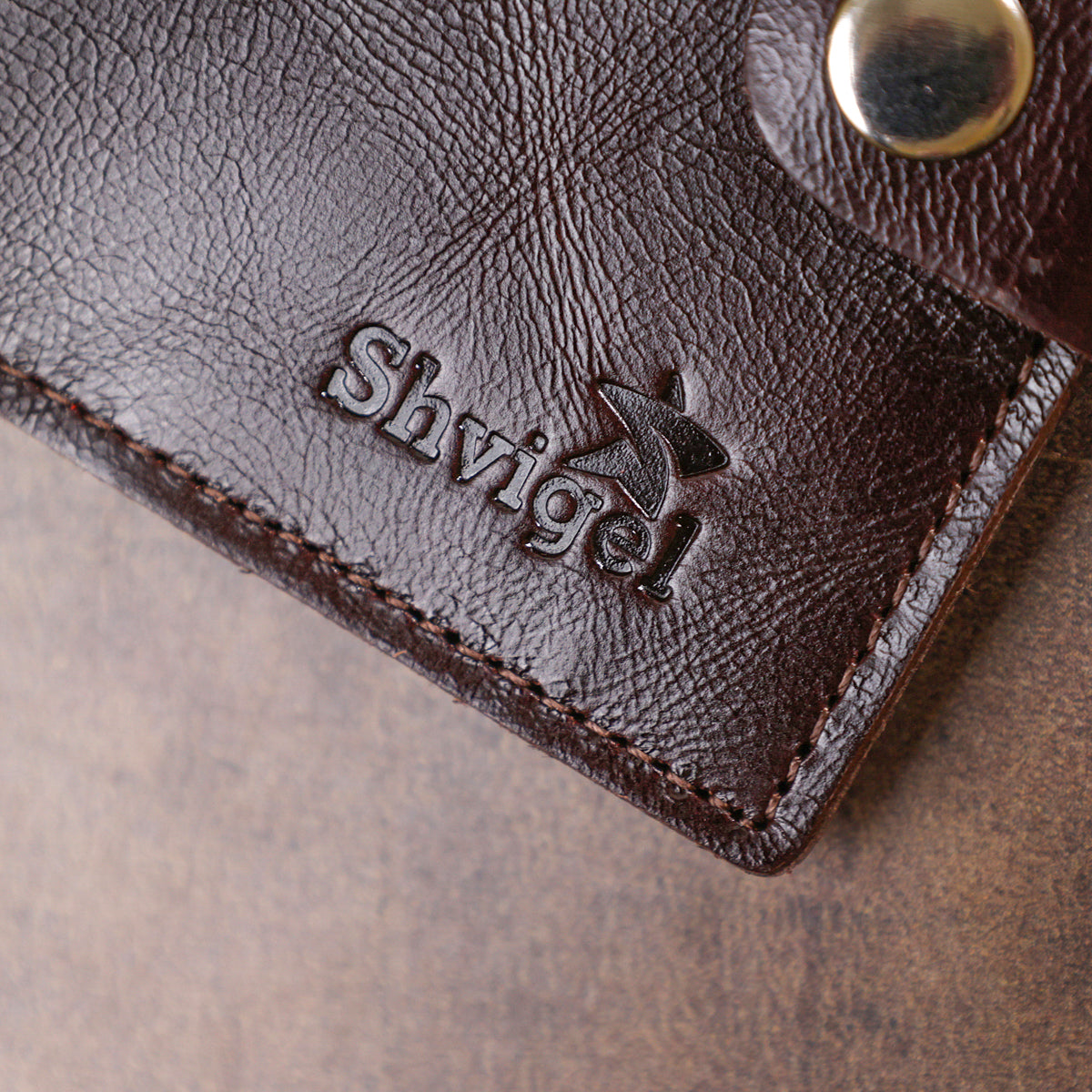 Classic Men's Wallet SHVIGEL 16506 Brown Genuine Leather from Ukraine