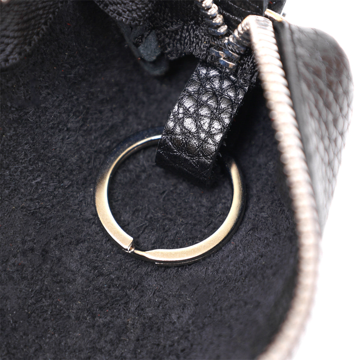 Unisex Leather Key Holder SHVIGEL 16536 Black Made from Natural Leather for Keys