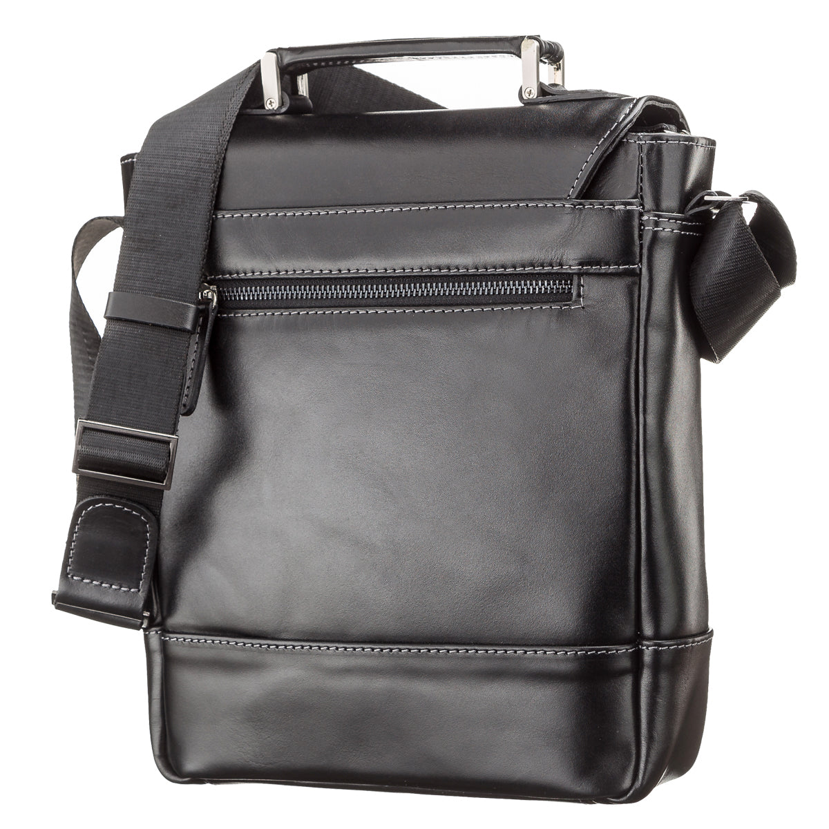 Men's Leather Bag SHVIGEL 11118 Black Genuine Leather Natural Materials