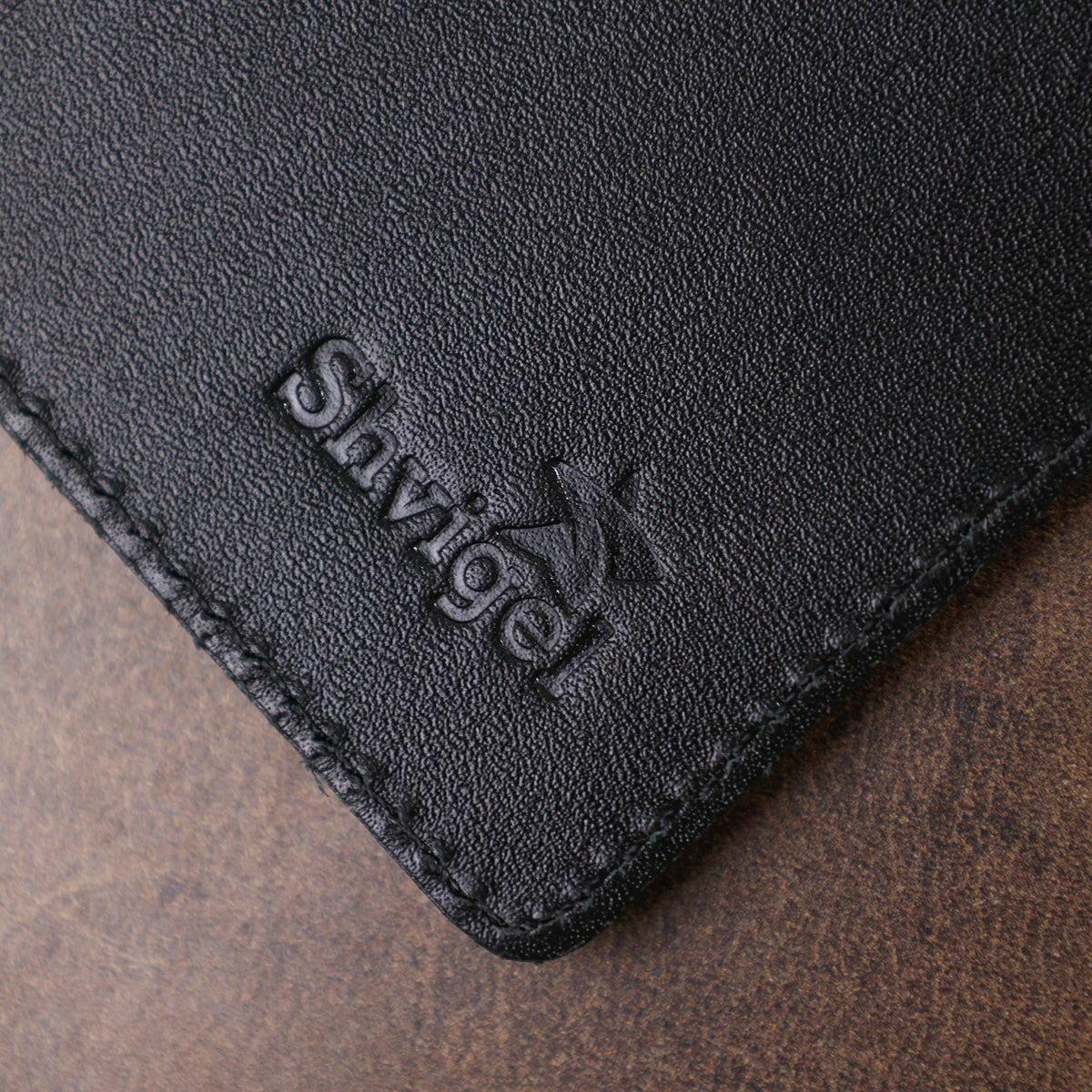 Comfortable Men's Travel Case SHVIGEL 16523 Black Genuine Leather Design
