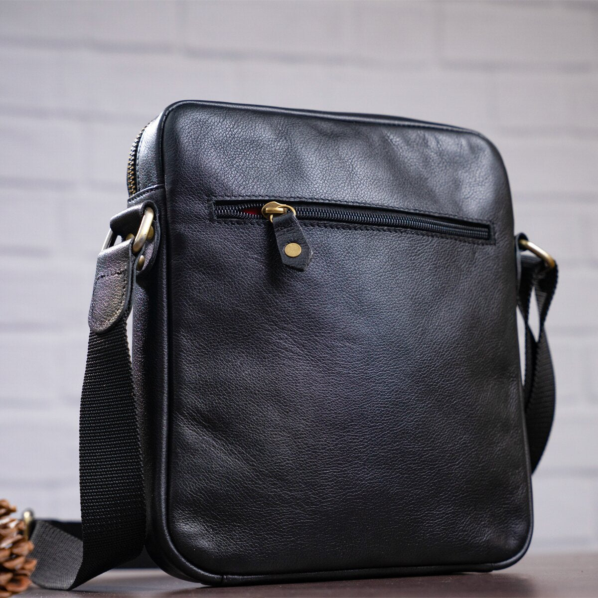 Men's Leather Bag SHVIGEL 19111 Black Genuine Leather Durable Design