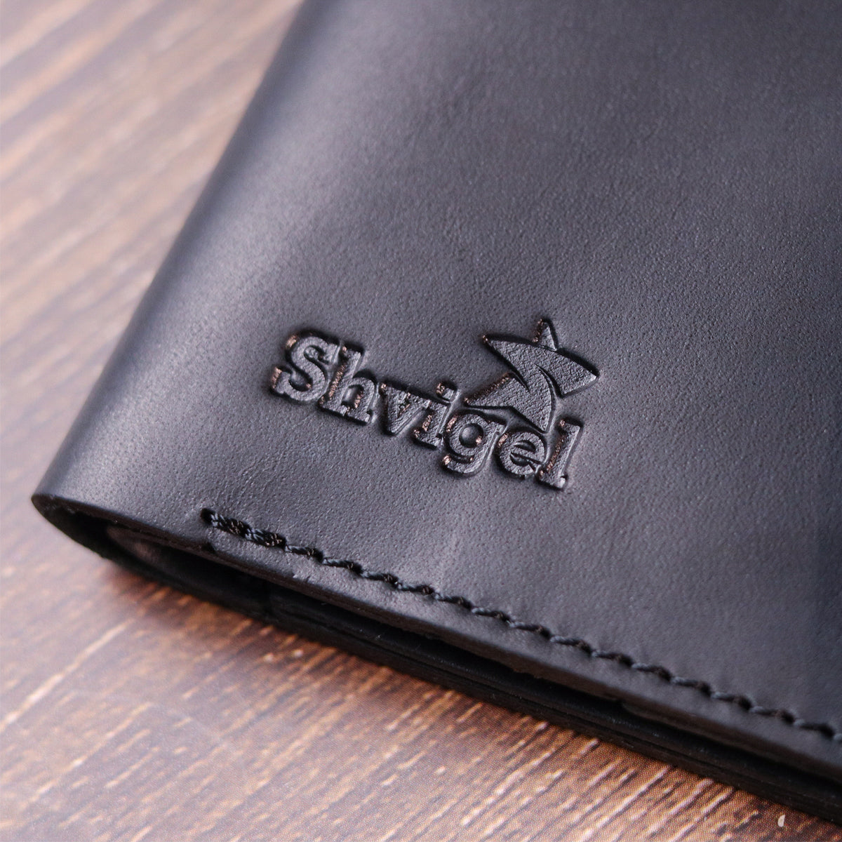 Matte Leather Men's Wallet SHVIGEL 16612 Black Made in Ukraine Genuine Leather