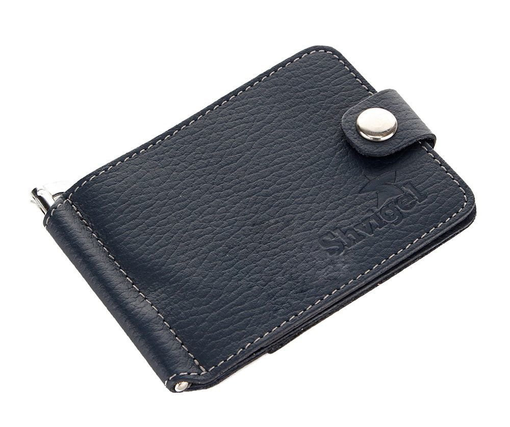 High-Quality Leather Money Clip SHVIGEL 16142 Ukrainian Made Genuine Leather