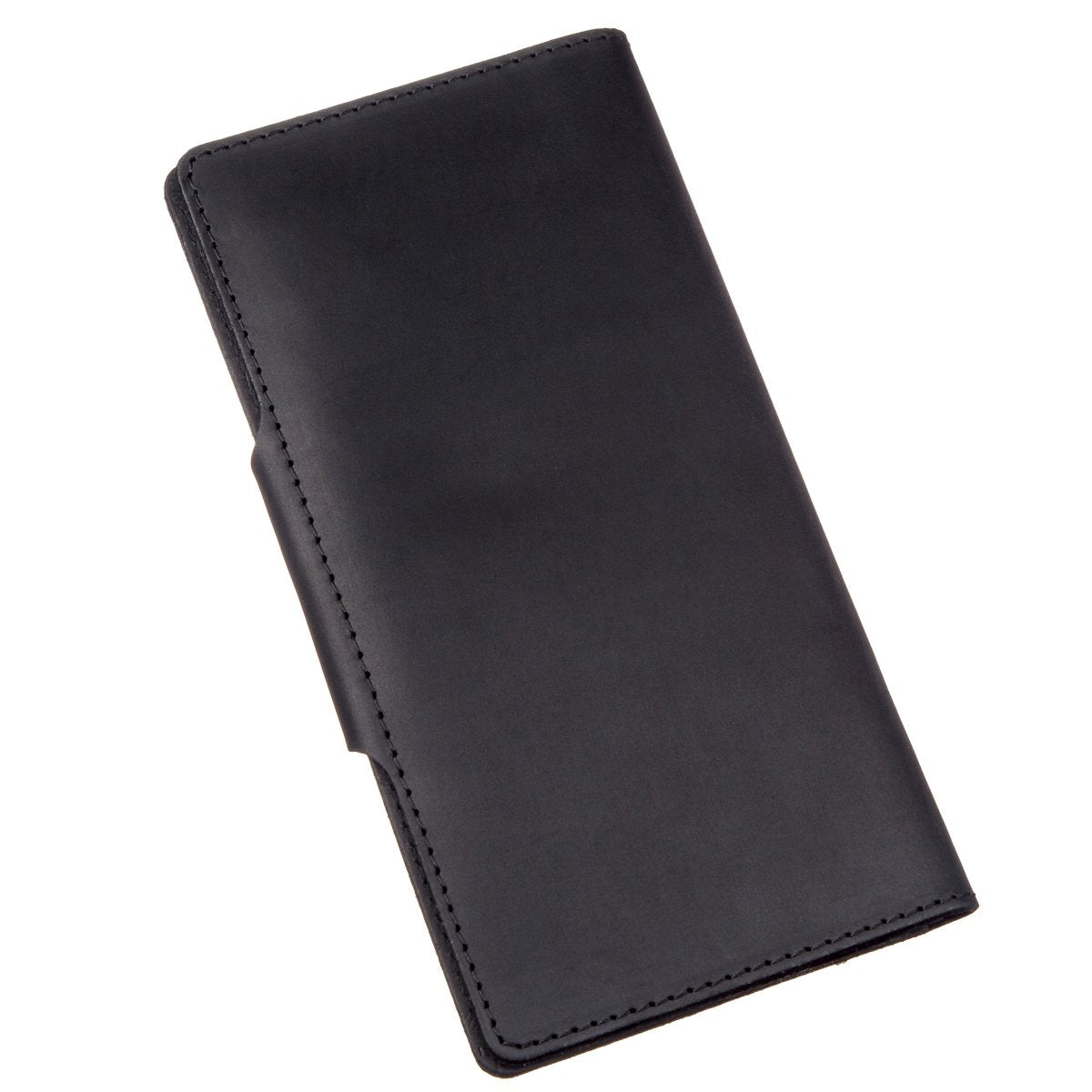 Vintage Leather Wallet SHVIGEL 16165 Black Natural Leather for Men