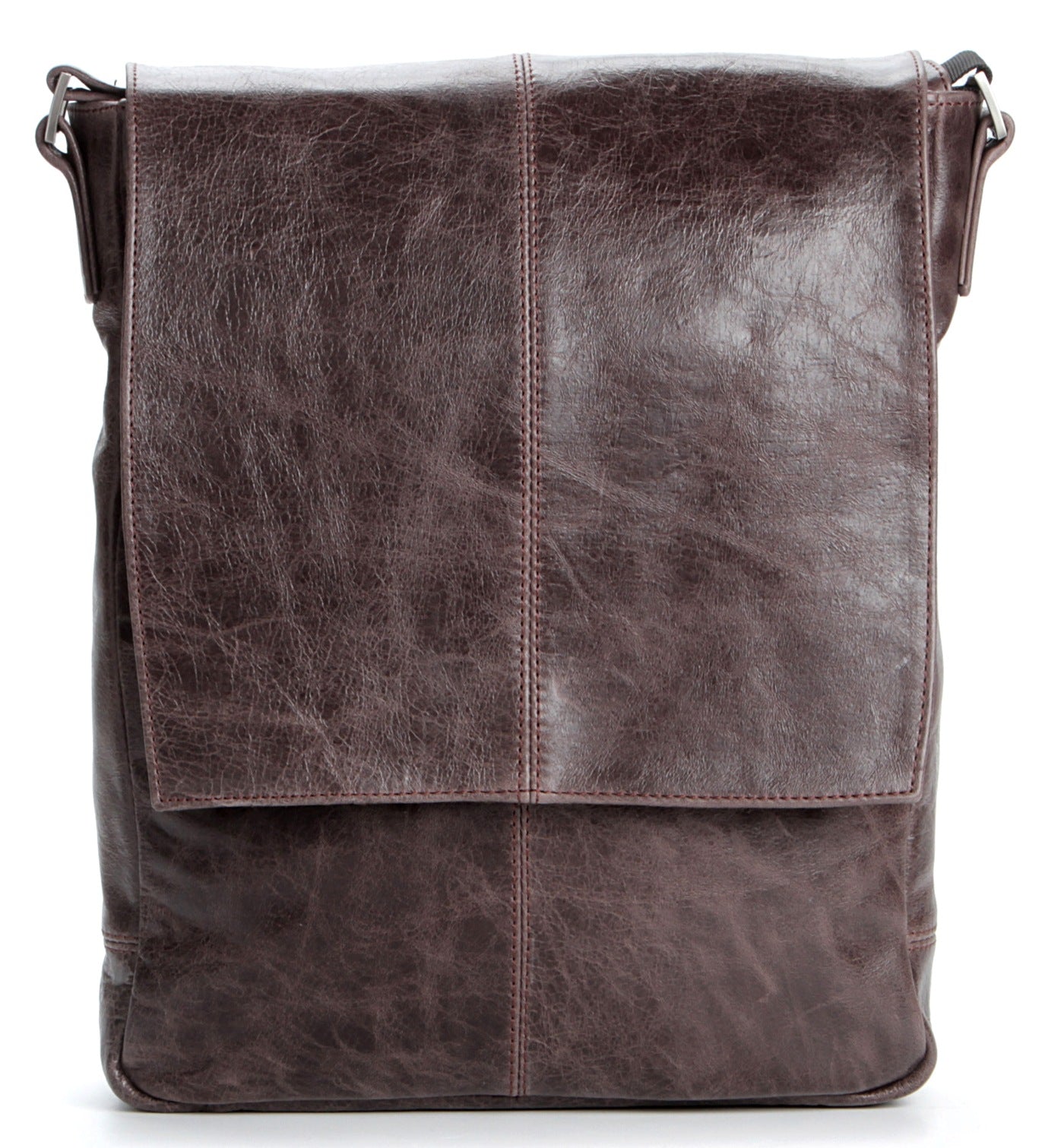 Leather Bag SHVIGEL 00796 Brown Natural Leather Handmade in Ukraine