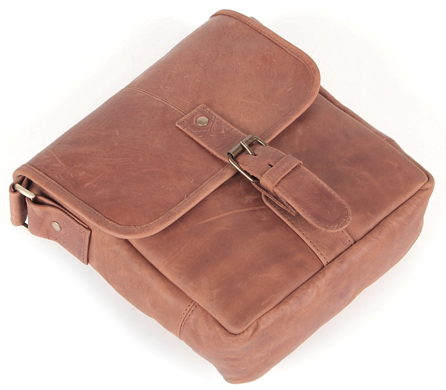 Genuine Leather Bag SHVIGEL 00883 Brown - Premium Quality Ukrainian Design