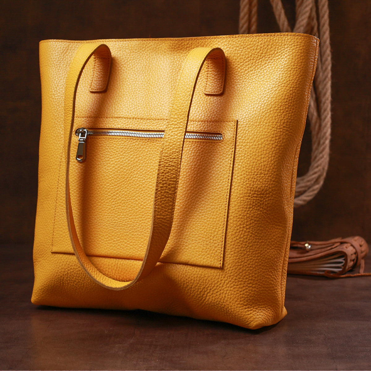 Stylish Women's Bag SHVIGEL 16358 Yellow | Genuine Leather from Ukraine