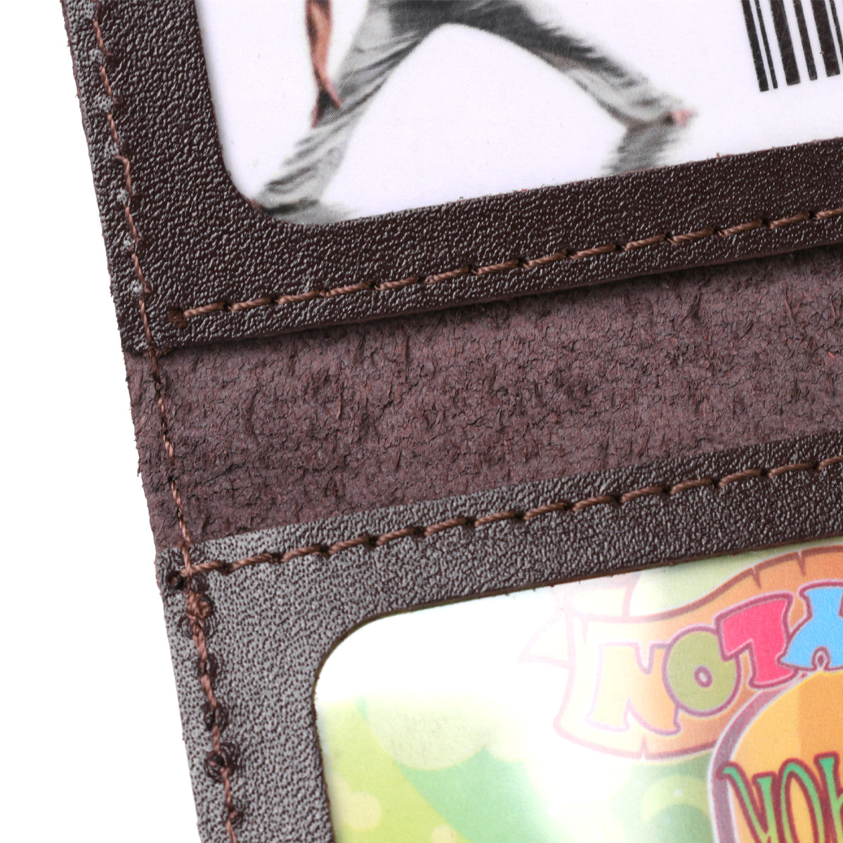 Leather Driver's License Cover SHVIGEL 13971 Brown Natural Leather Durable Design