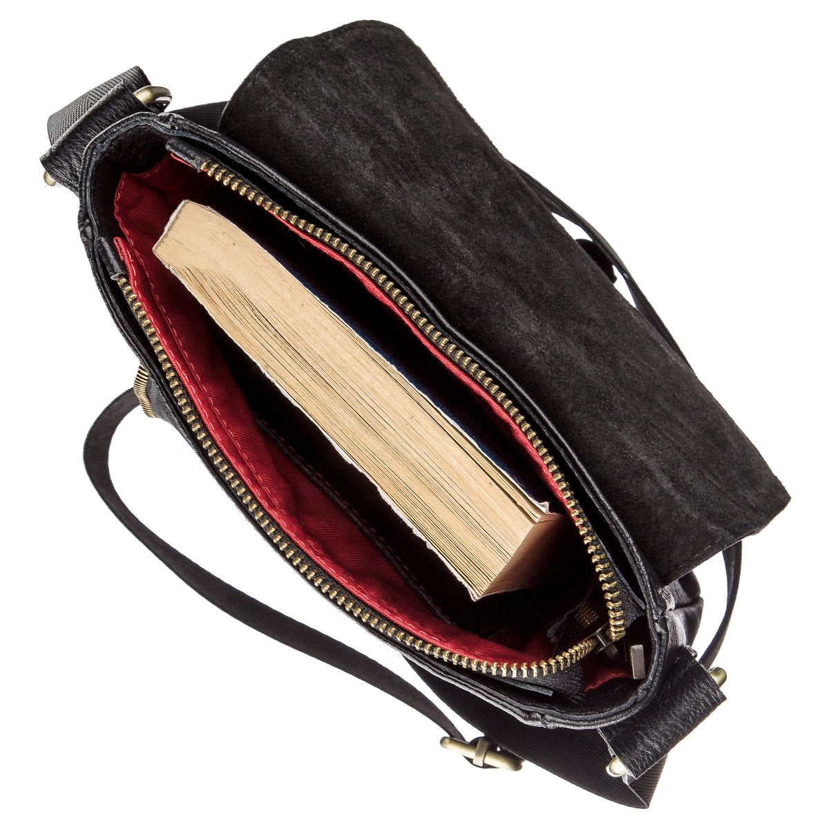 Men's Leather Bag - SHVIGEL 19100 - Black - Natural Leather - Handmade in Ukraine