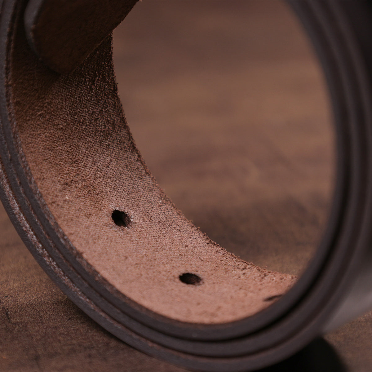 Men's Leather Belt by SHVIGEL 00023 Brown - Genuine Leather from Ukraine