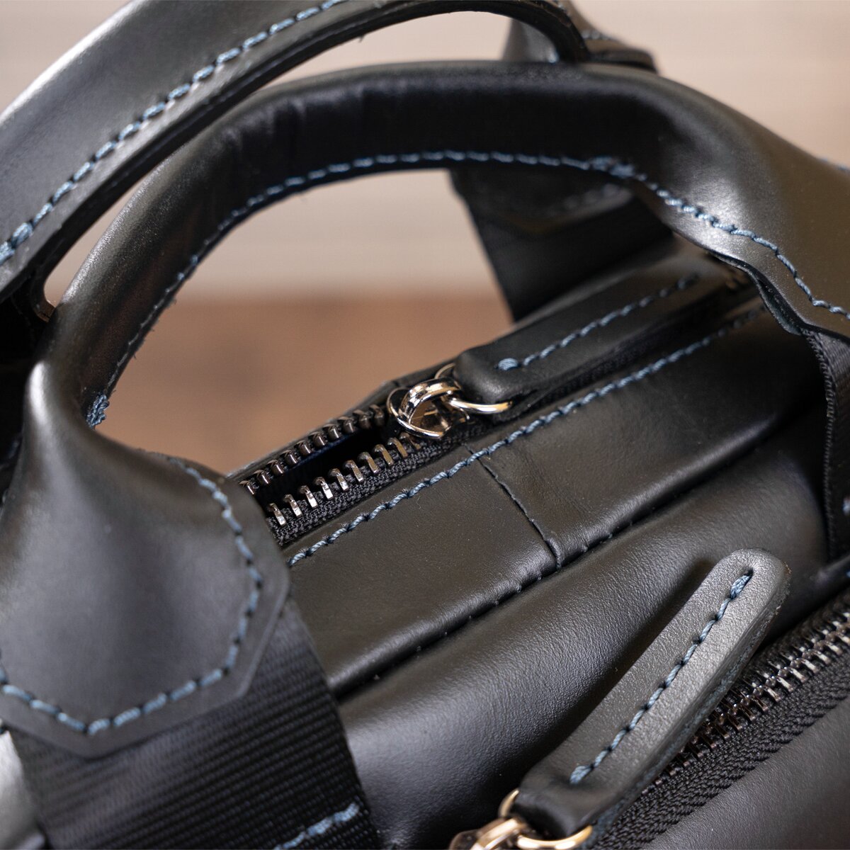 Men's Bag SHVIGEL 11184 Black Smooth Leather Natural Skin High-Quality Design
