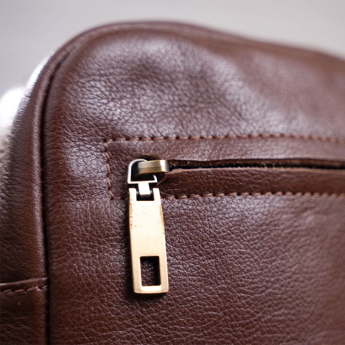 Men's Leather Bag SHVIGEL 19103 Brown | Natural Leather | Ukrainian Craftsmanship