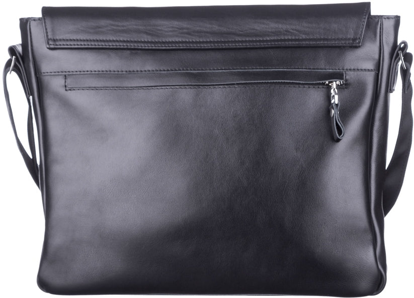 Leather Bag SHVIGEL 11039 Black - Premium Quality Natural Leather from Ukraine