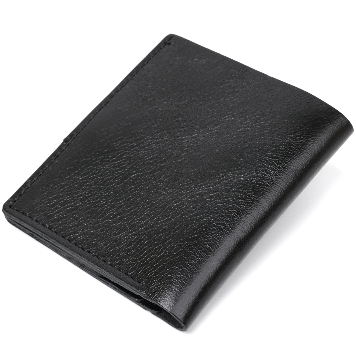 Men's Glossy Leather Wallet SHVIGEL 16481 Black - Natural Leather Craftsmanship