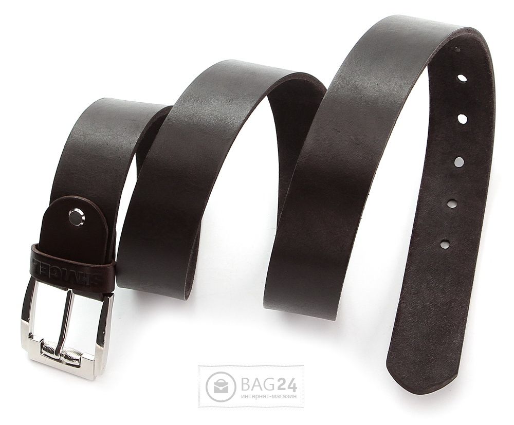 Modern Men's Belt by SHVIGEL, Art. 13785, Genuine Leather, Ukraine-Made, Stylish Design