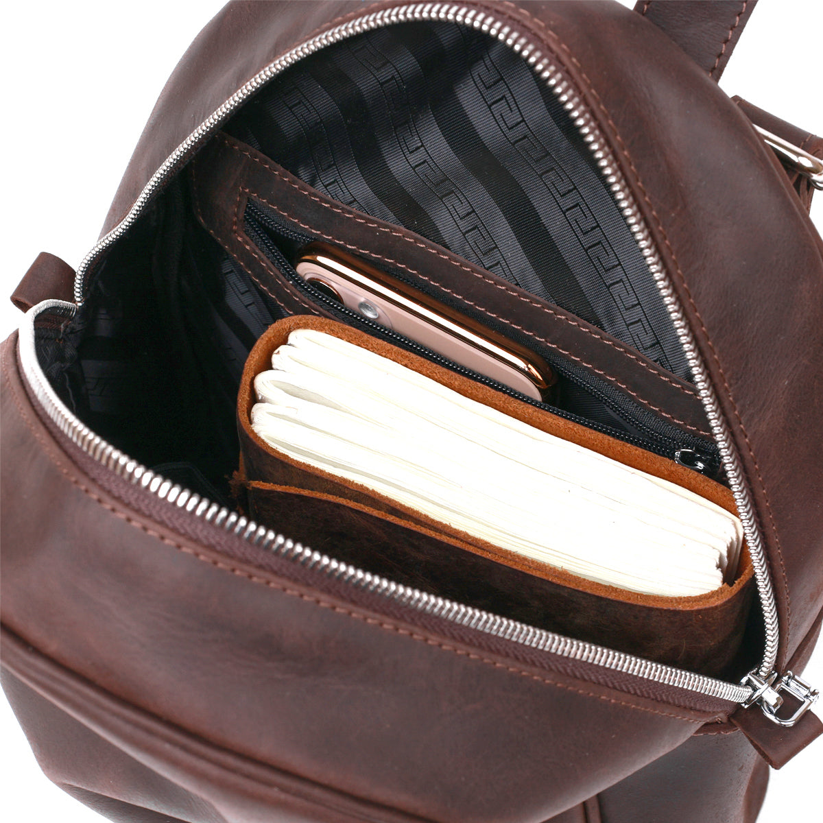 Universal Women's Backpack SHVIGEL 16329 Brown Genuine Leather Fashion Bag