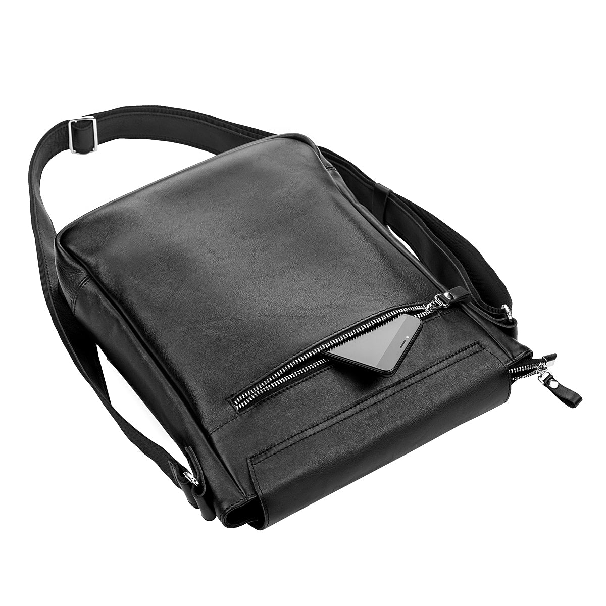 Leather Handbag SHVIGEL 11079 Black Made in Ukraine | Genuine Leather Quality