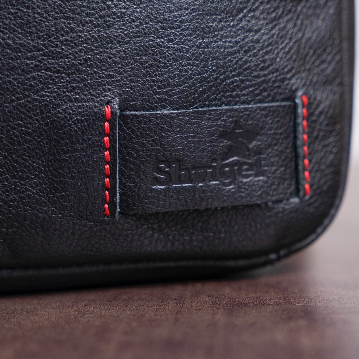 Men's Leather Bag SHVIGEL 19102 Black Natural Leather Stylish Design