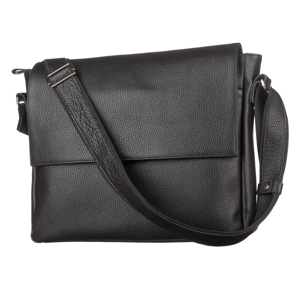 Leather Bag SHVIGEL 11043 Black - Made in Ukraine, Genuine Leather Material, Stylish Design