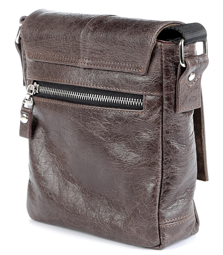 Genuine Leather Bag SHVIGEL 00979 Brown - Made in Ukraine, Stylish & Durable