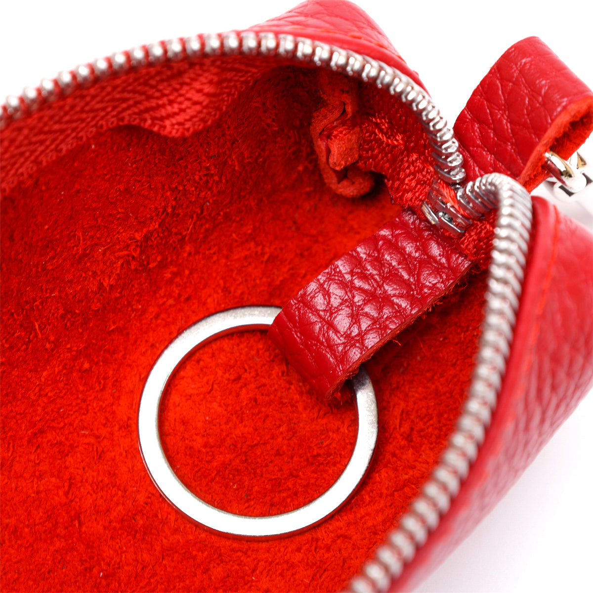 Leather Women's Key Holder SHVIGEL 16537 Red Natural Leather for Keys