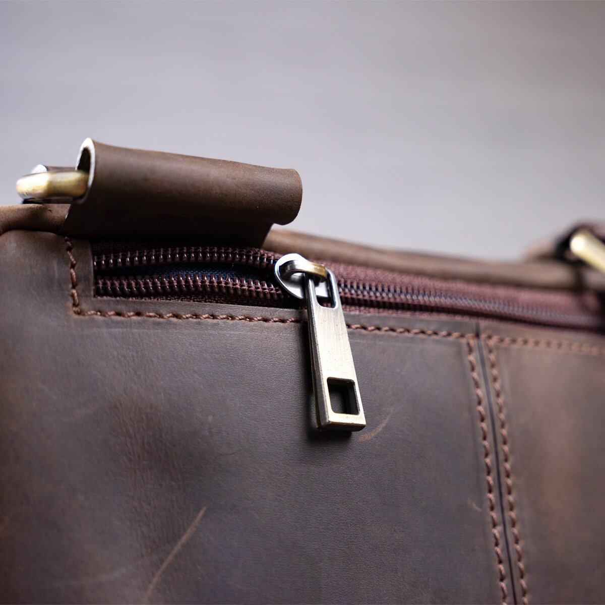 Men's Leather Bag SHVIGEL 11094 Brown Natural Leather High-Quality Craftsmanship