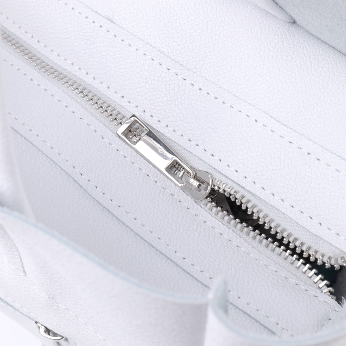 Practical White Leather Shopper Bag SHVIGEL 22844 - Made in Ukraine, Premium Quality