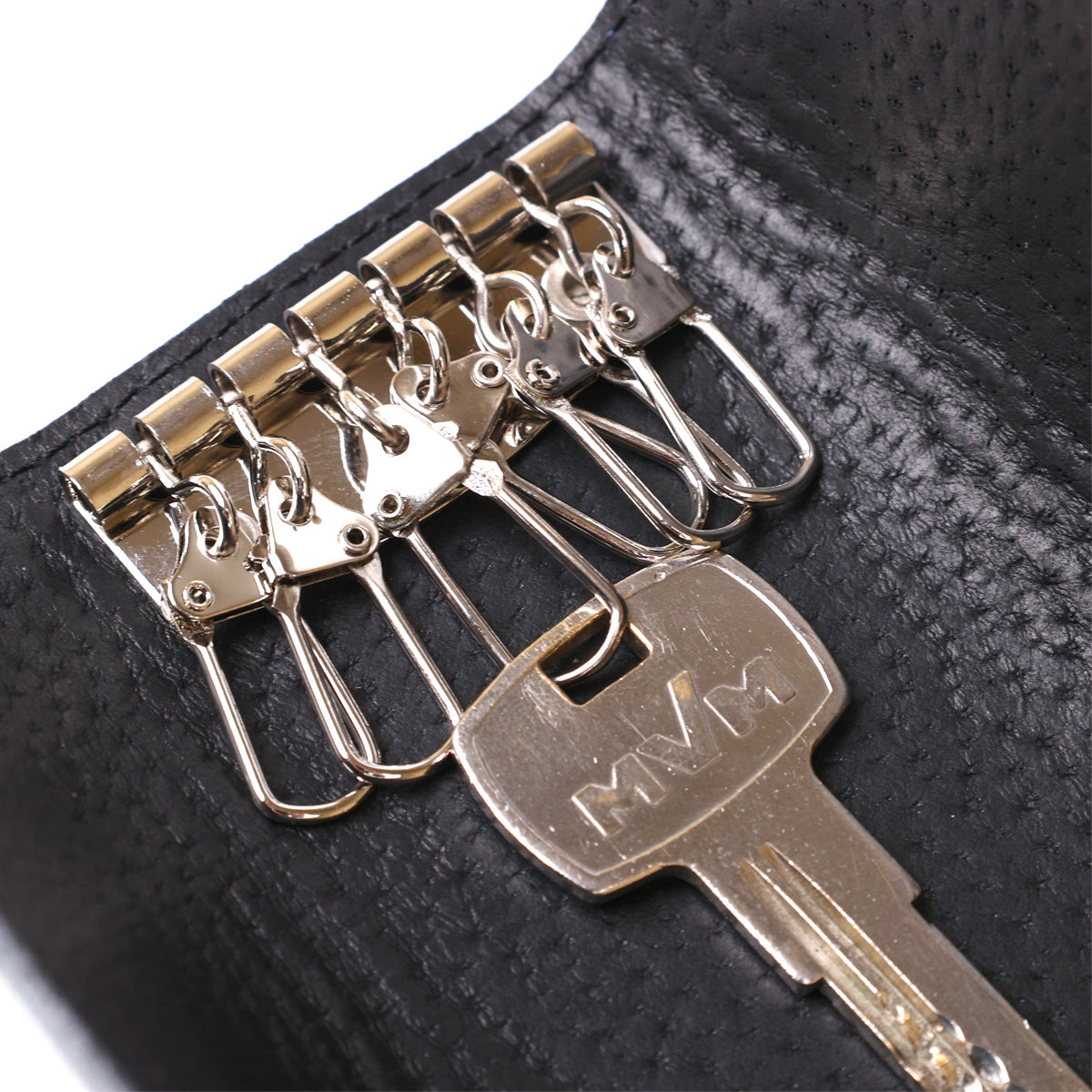 Practical Leather Key Holder SHVIGEL 16533 Blue Natural Leather for Keys