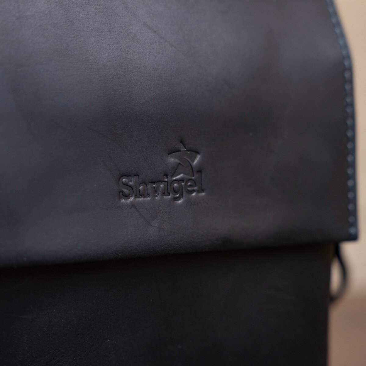 Men's Matte Leather Bag SHVIGEL 11173 Black Natural Leather Stylish Design