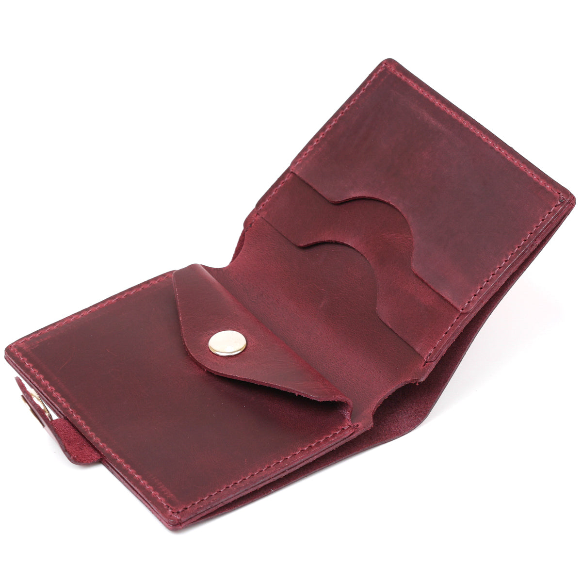 Matte Leather Women's Wallet SHVIGEL 16478 Cherry Red Natural Leather