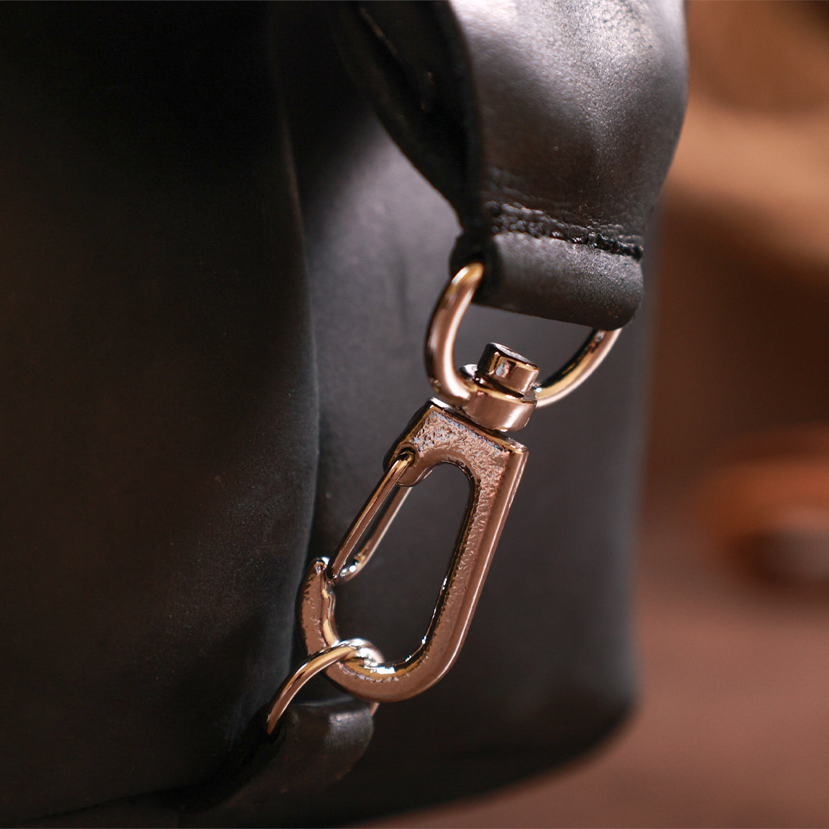 Stylish Vintage Cosmetic Bag SHVIGEL 16397 Black Natural Leather Made in Ukraine