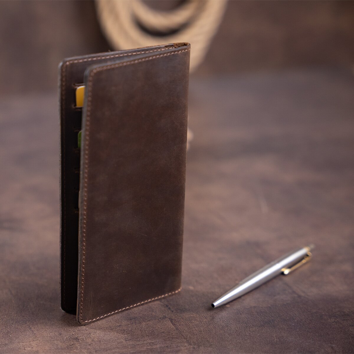 Leather Wallet SHVIGEL 13789 Brown | Genuine Leather | Made in Ukraine