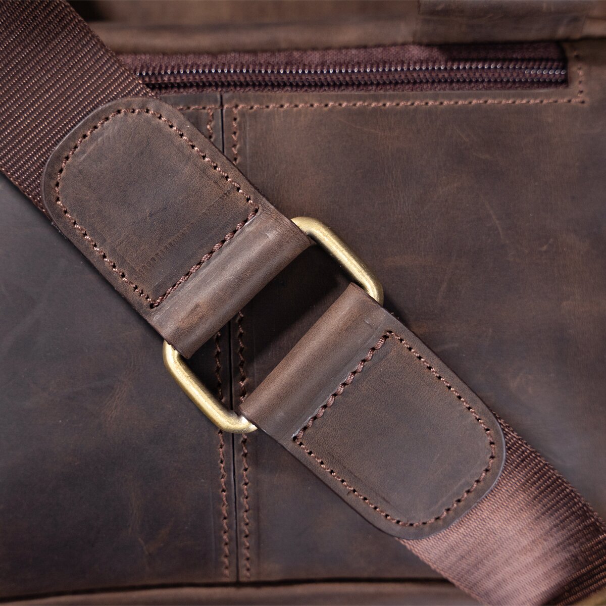 Men's Leather Bag SHVIGEL 11094 Brown Natural Leather High-Quality Craftsmanship