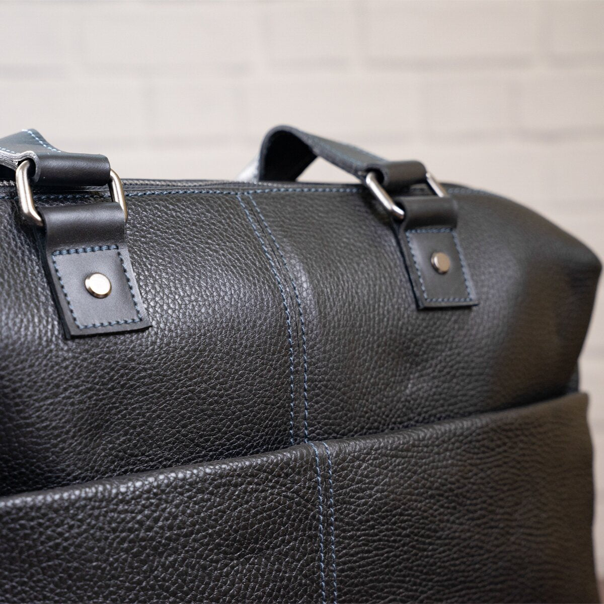 Leather Laptop Bag SHVIGEL 11243 Black Natural Leather Handmade Design