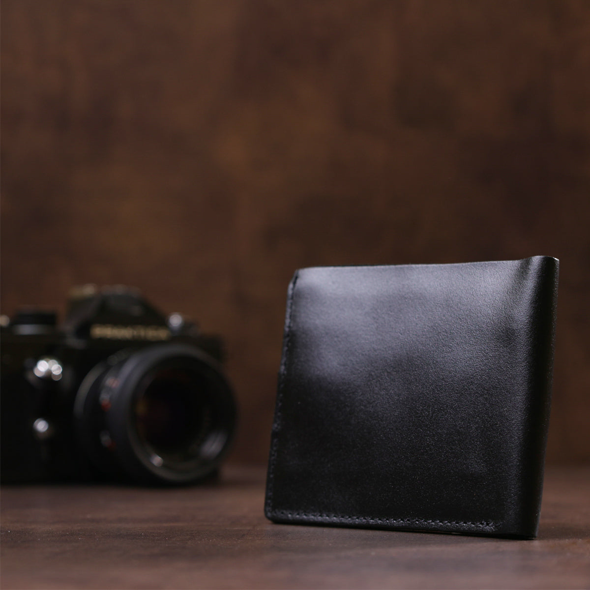 Horizontal Men's Wallet SHVIGEL 16217 Black Genuine Leather - Ukrainian Craftsmanship