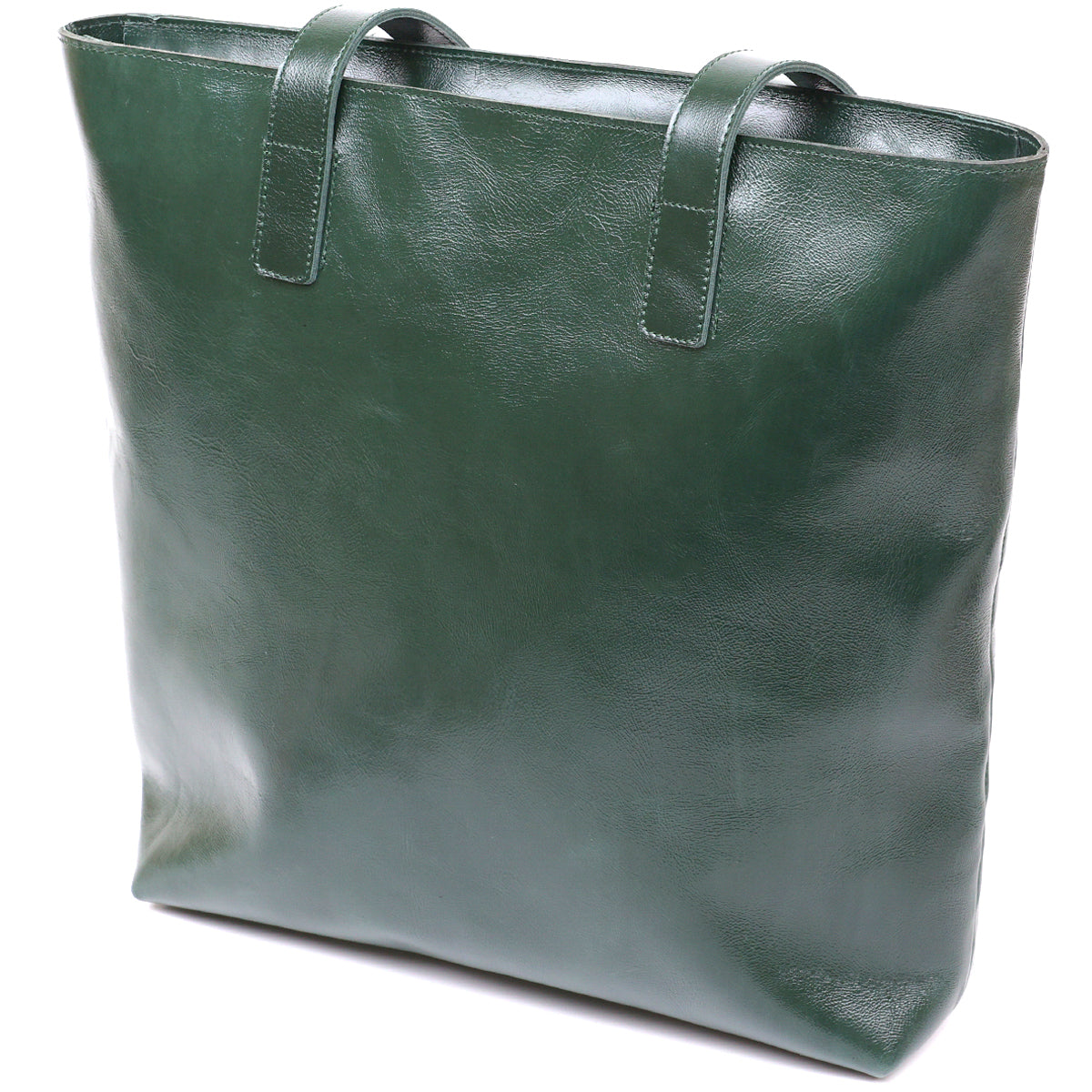 Leather Women's Shopper Bag SHVIGEL 16367 Green Made in Ukraine Genuine Leather