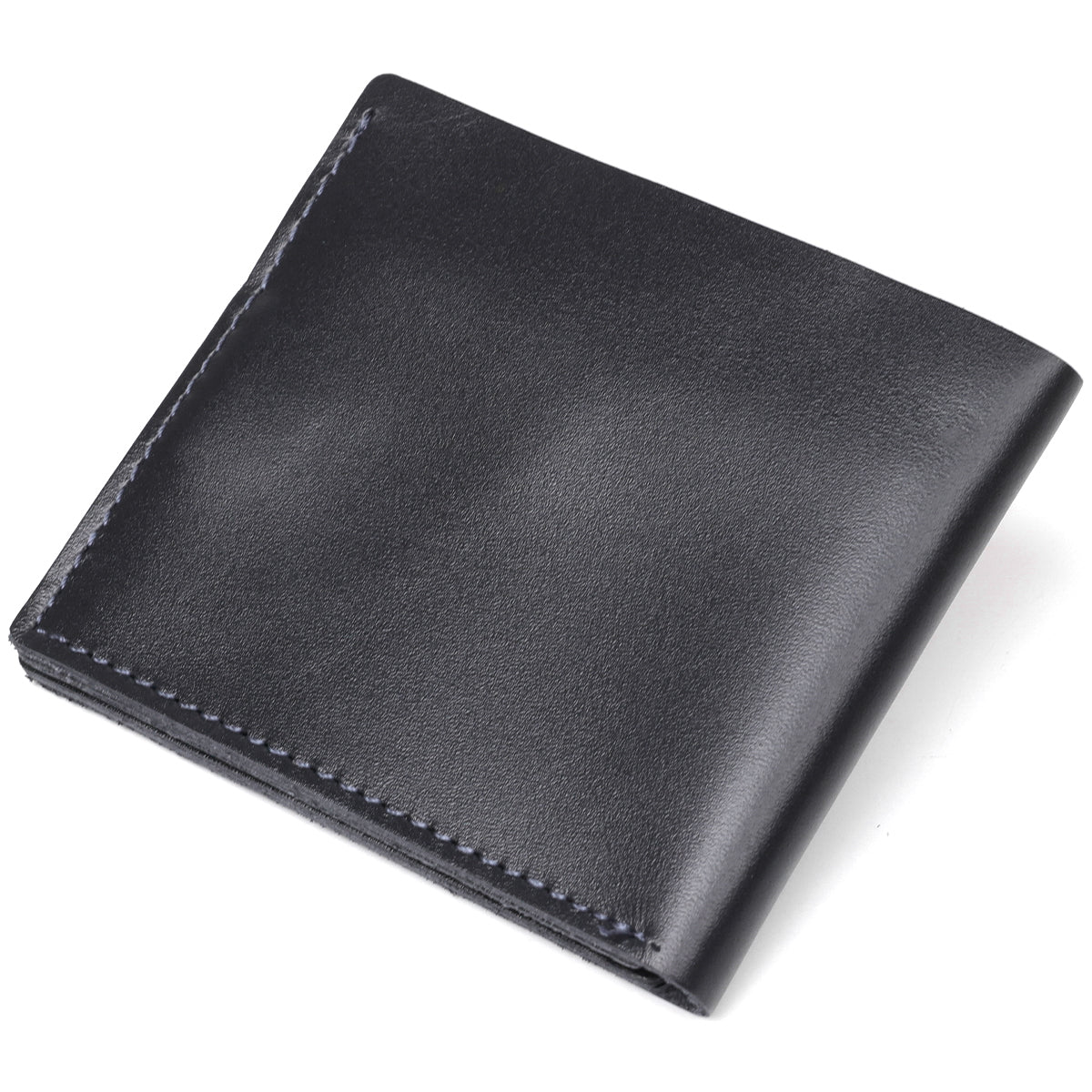 Men's Leather Wallet with Coin Pocket SHVIGEL 16212 Blue - Genuine Leather, Ukraine Made