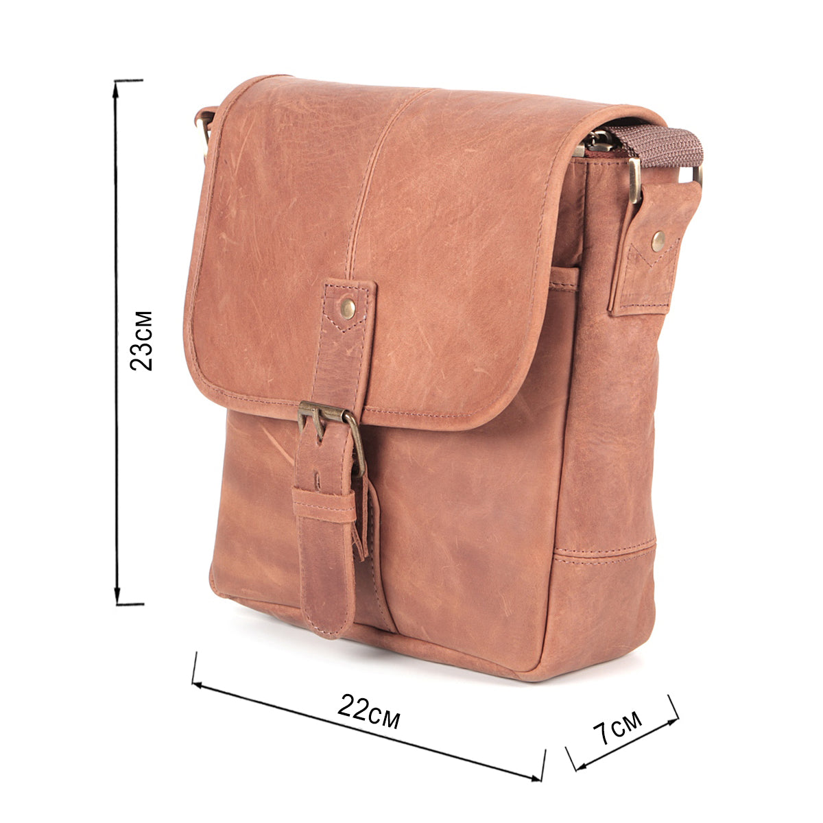 Genuine Leather Bag SHVIGEL 00883 Brown - Premium Quality Ukrainian Design