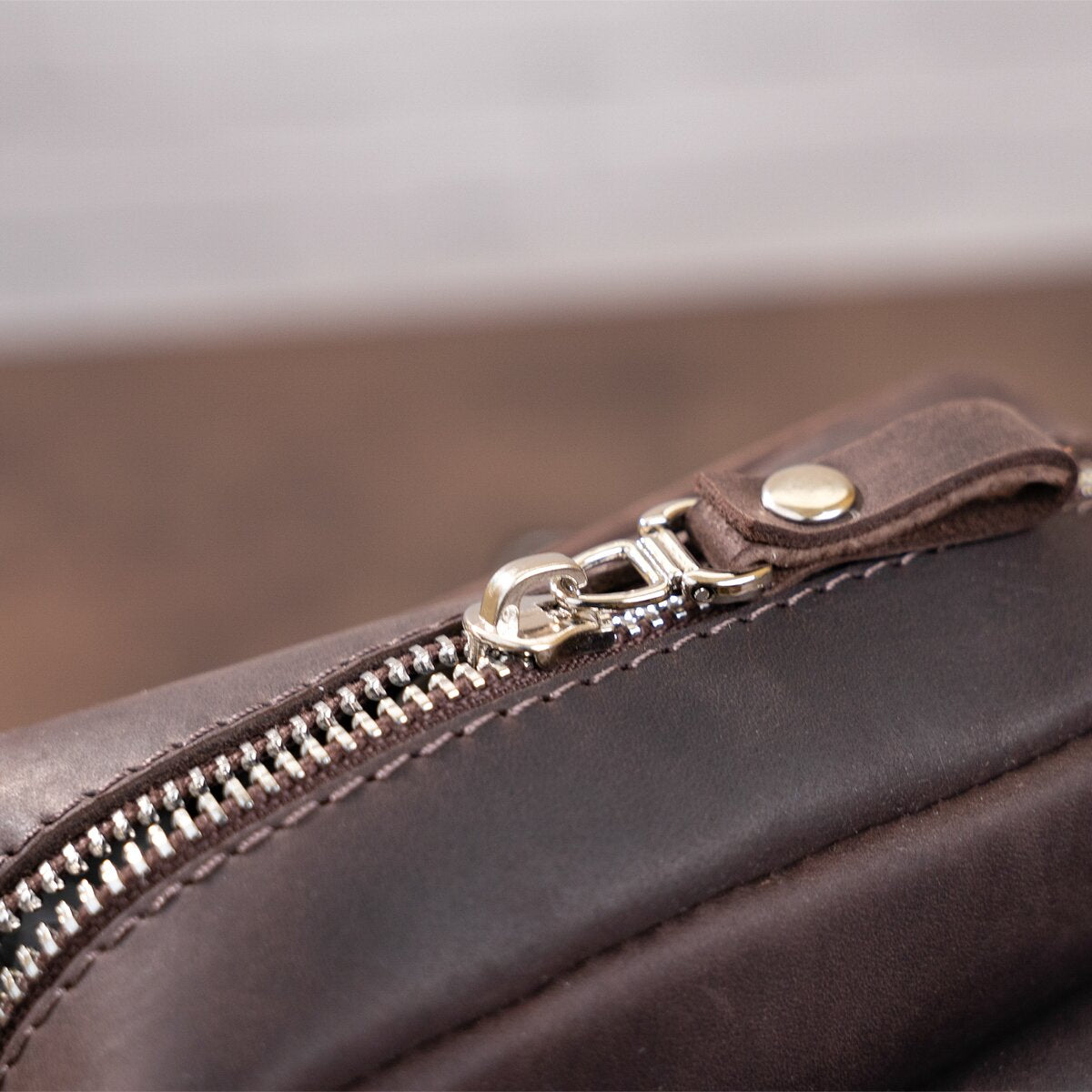 Vintage Leather Bag SHVIGEL 11077 Brown Natural Leather Handmade in Ukraine