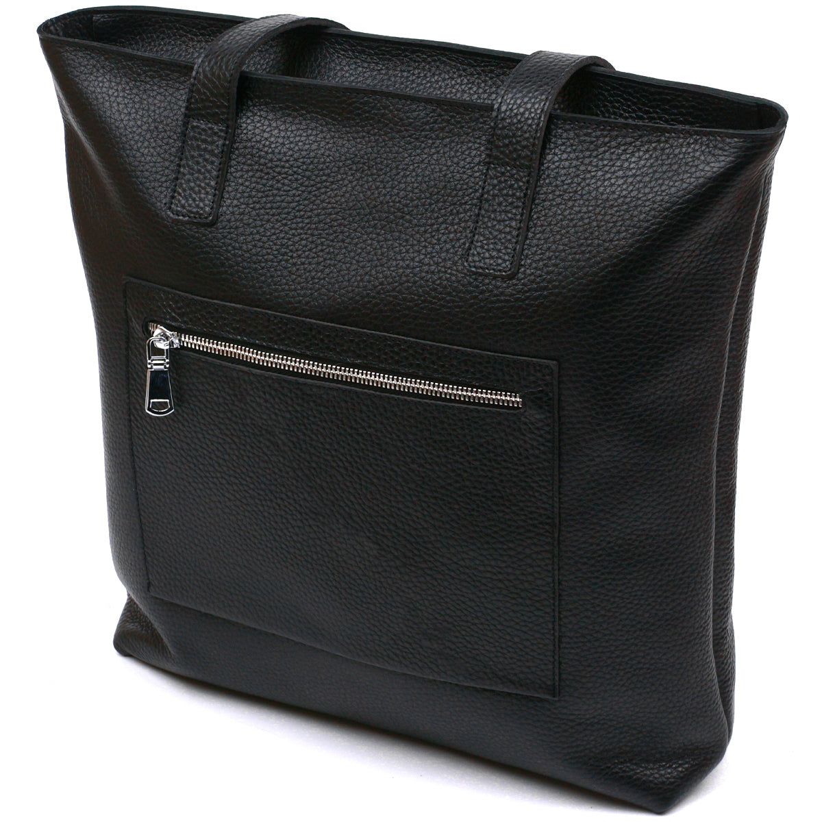Leather Universal Women's Bag SHVIGEL 16354 Black - Natural Leather, Ukrainian Craftsmanship