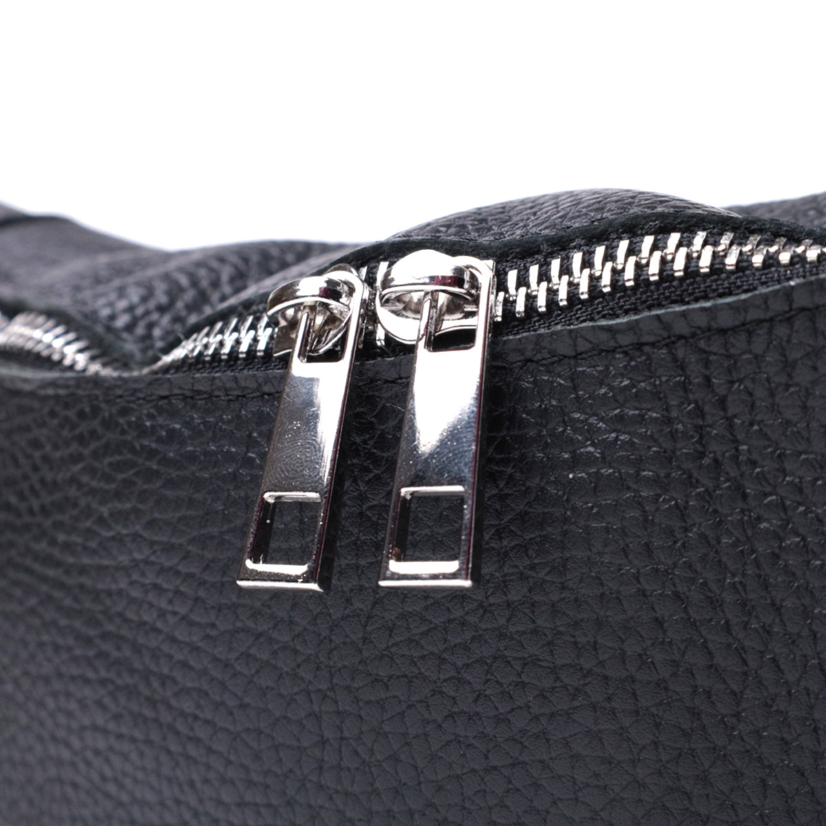 Unisex Leather Bum Bag SHVIGEL 22824 Black - Stylish Natural Leather Design