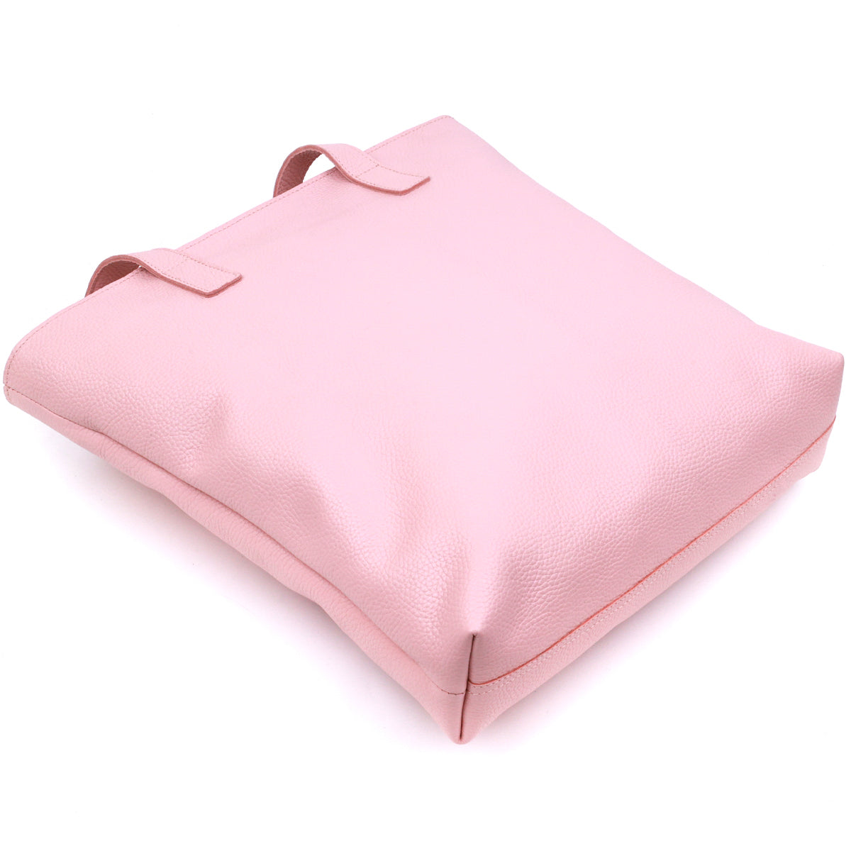 Spacious SHVIGEL Women's Leather Shopper Bag 16356 Pink Made in Ukraine