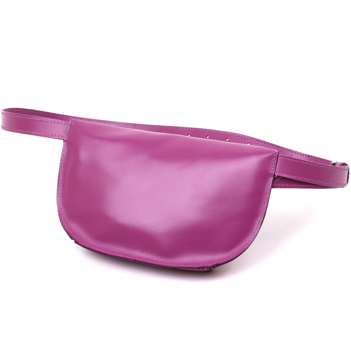 Bright Purple SHVIGEL Leather Fanny Pack 16386 - Natural Leather, Ukraine Made