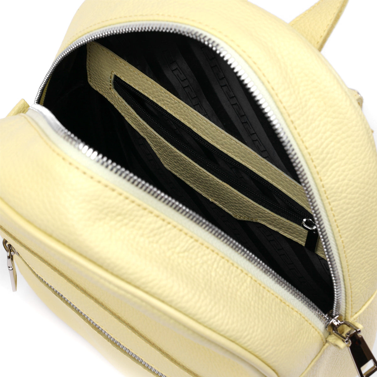 Original Women's Leather Backpack SHVIGEL 16307 Lemon Yellow - Genuine Leather, Stylish Design